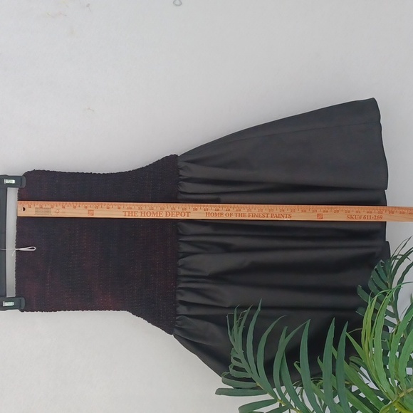 Vintage Nili Martin Cocktail Dress, Dark Brown Skirt, Varigated Brown Top, Sz 10 - Picture 9 of 12